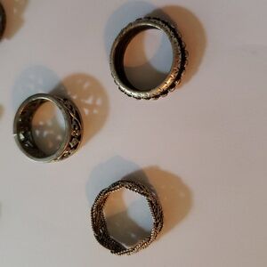 Set of 3 Silver Rings